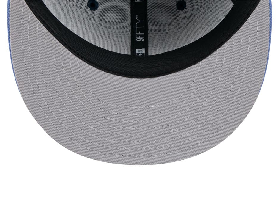 Los Angeles Dodgers New Era MLB 9FIFTY 950 Snapback Cap Hat Navy Blue Crown Sky Blue Visor White Script/Text Logo (City Connect 2024)