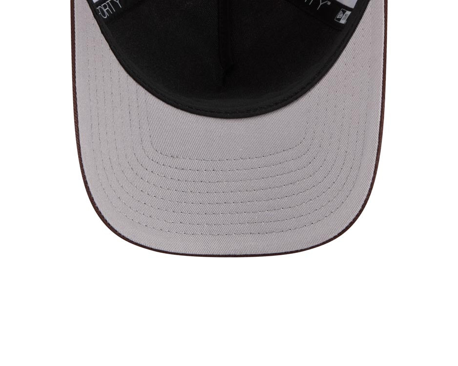 San Diego Padres New Era MLB 9FORTY 940 Adjustable A-Frame M-Crown Cap Hat Leaves Camo Crown Brown Visor Yellow Logo