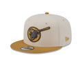 San Diego Padres New Era MLB 9FIFTY 950 Snapback Cap Hat Chrome Crown Light Brown Visor Light Brown Swinging Friar Logo (Color Pack)