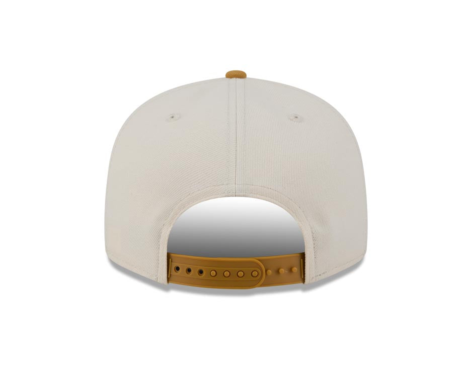 San Diego Padres New Era MLB 9FIFTY 950 Snapback Cap Hat Chrome Crown Light Brown Visor Light Brown Swinging Friar Logo (Color Pack)