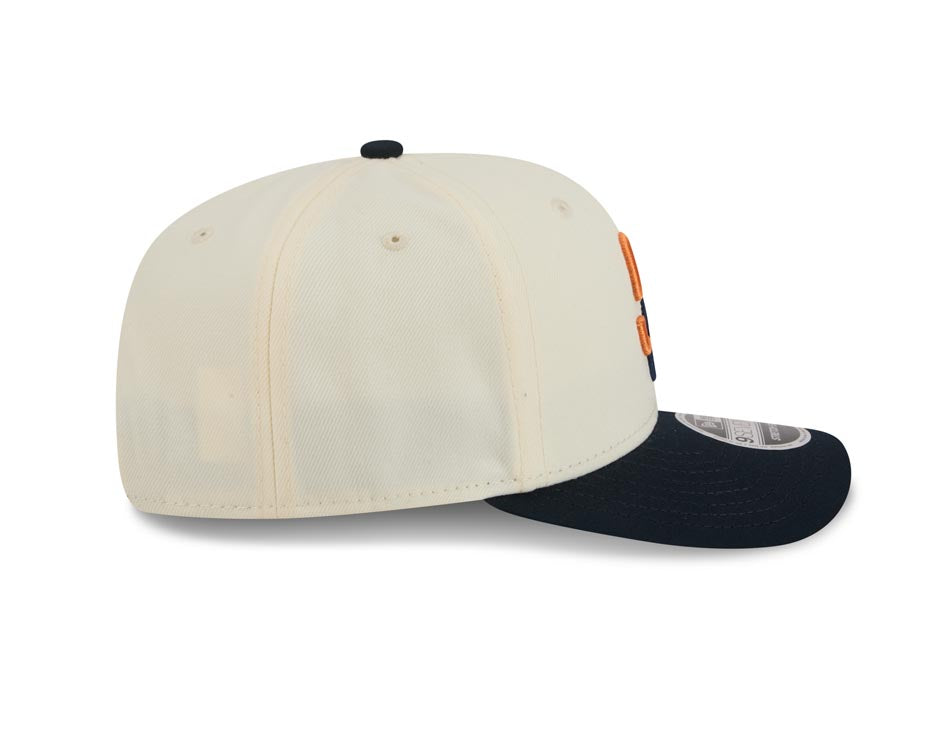 San Diego Padres New Era MLB 9SEVENTY 970 Snapback Cap Hat Chrome White Crown Navy Blue Visor Orange/Navy Logo Navy Blue UV (2026 City Connect 2.0)