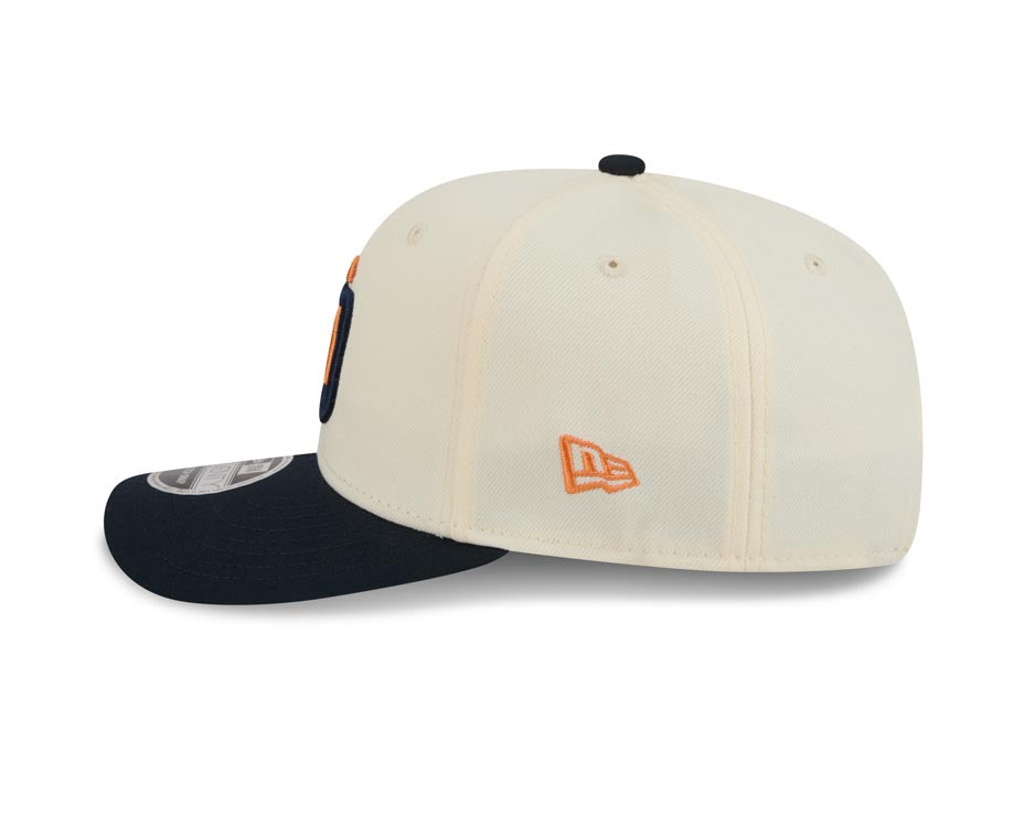 San Diego Padres New Era MLB 9SEVENTY 970 Snapback Cap Hat Chrome White Crown Navy Blue Visor Orange/Navy Logo Navy Blue UV (2026 City Connect 2.0)