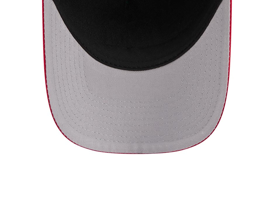 Mexico New Era 9FORTY 940 Adjustable M-Crown Cap Hat Green Crown Red Visor Team Color Logo Gray UV (Wordmark)