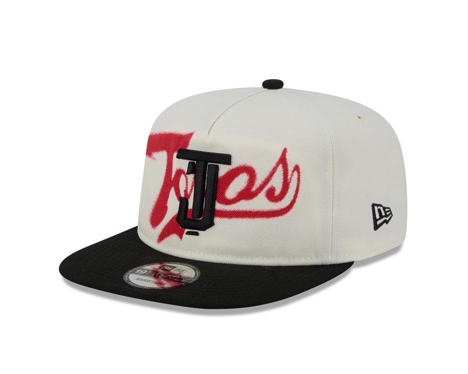Tijuana Toros New Era LMB 19Twenty 1920 Snapback Cap Hat Chrome White Crown Black Visor Black Logo Black UV (Wordmark)