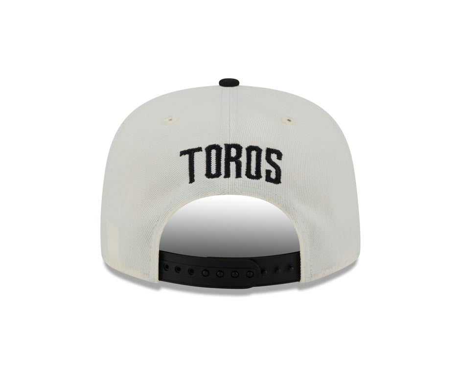 Tijuana Toros New Era LMB 19Twenty 1920 Snapback Cap Hat Chrome White Crown Black Visor Black Logo Black UV (Wordmark)