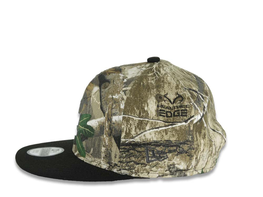 (Youth) Los Angeles Dodgers New Era MLB 9FIFTY 950 Snapback Cap Real Tree Camo Crown Black Visor Glow White/Black Logo 2025 Champions Side Patch