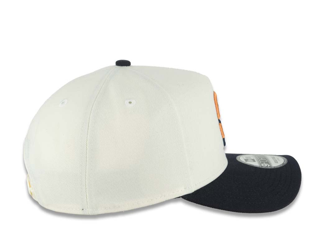San Diego Padres New Era MLB 9FORTY 940 Adjustable A-Frame Cap Hat Cream Crown Navy Blue Visor Orange/Navy Blue Logo Gray UV (2026 City Connect)