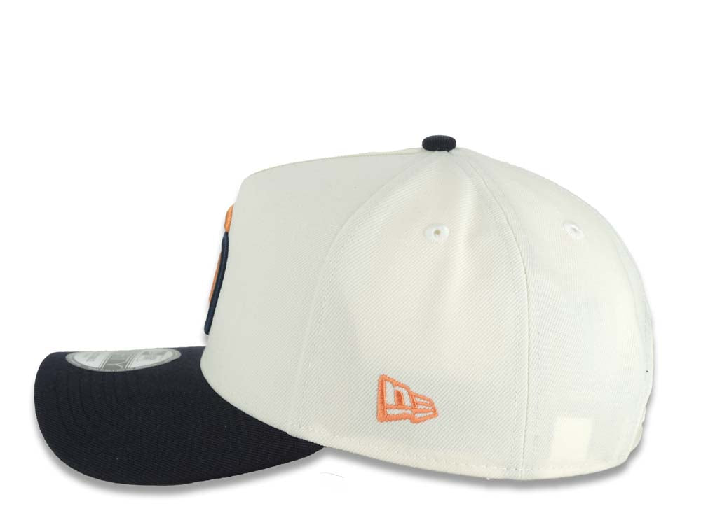 San Diego Padres New Era MLB 9FORTY 940 Adjustable A-Frame Cap Hat Cream Crown Navy Blue Visor Orange/Navy Blue Logo Gray UV (2026 City Connect)