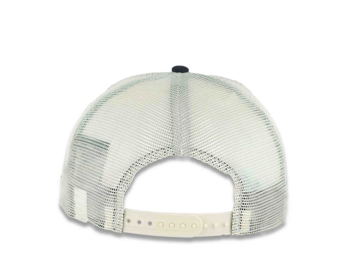 San Diego Padres New Era MLB 9FIFTY 950 Mesh Trucher Snapback Cap Hat Cream Crown Navy Blue Visor Orange/Navy Blue Logo (2026 City Connect 2.0)