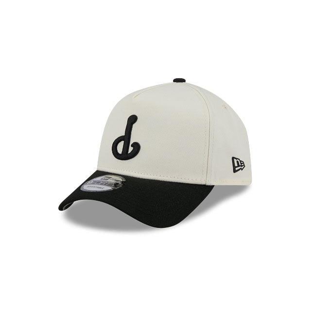 Philadelphia Phillies New Era MLB 9FORTY 940 Adjustable A-Frame Cap Cream Crown Black Visor Black Upside Down 2008 World Series Champions Side Patch