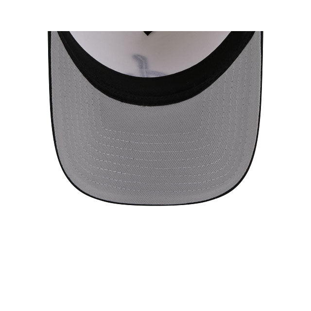 Philadelphia Phillies New Era MLB 9FORTY 940 Adjustable A-Frame Cap Cream Crown Black Visor Black Upside Down 2008 World Series Champions Side Patch