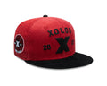 (Corduroy) Xolos de Tijuana New Era Liga MX 59FIFTY 5950 Fitted Cap Hat Red Crown Black Visor Black 2007 X Logo 2007 Club Tijuana Side Patch
