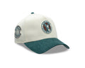 (Corduroy Visor) Xolos de Tijuana New Era Liga MX 9FORTY 940 Adjustable A-Frame Cap Cream Crown Teal Visor Teal/Maroon Logo Club Tijuana Side Patch