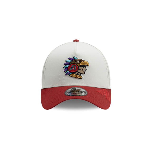 Arizona Diamondbacks New Era MLB 9FORTY 940 Adjustable A-Frame Cap Cream Crown Maroon Visor Team Logo 2026 World Tour Mexico City Series Side Patch