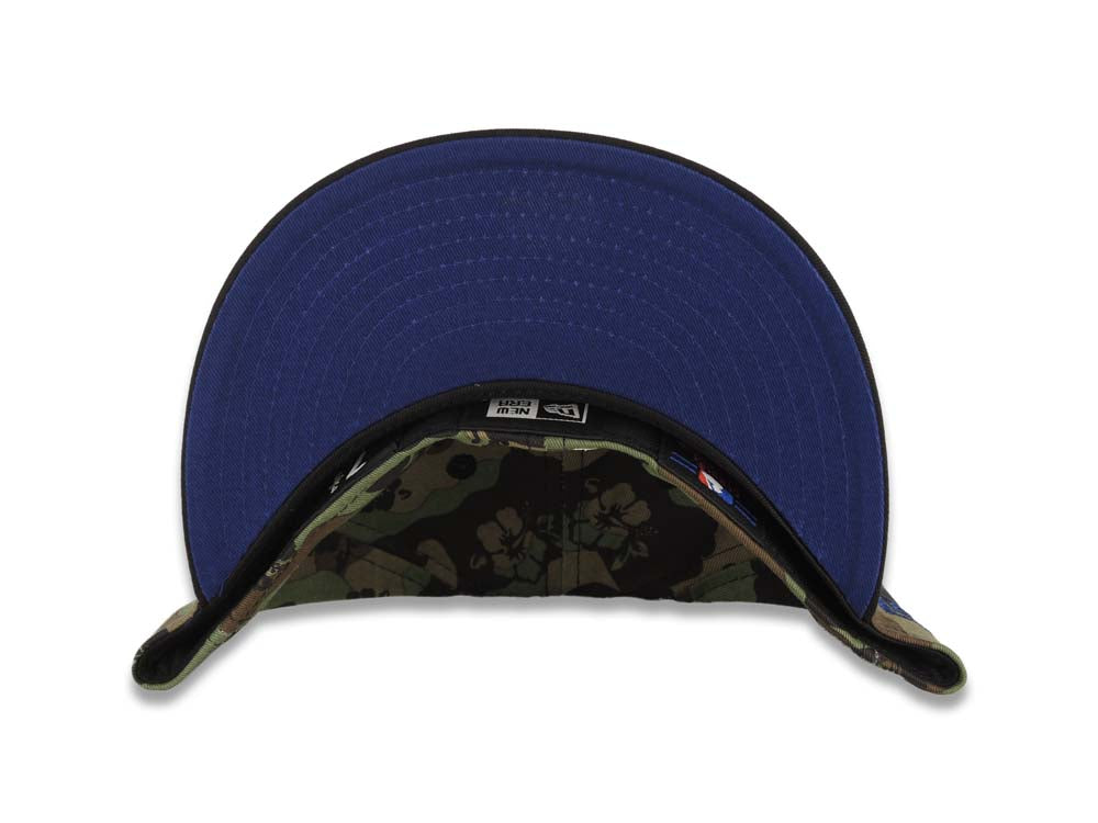 Los Angeles Dodgers New Era MLB 59FIFTY 5950 Fitted Cap Hat Tropical Camo Crown Black Visor White Logo
