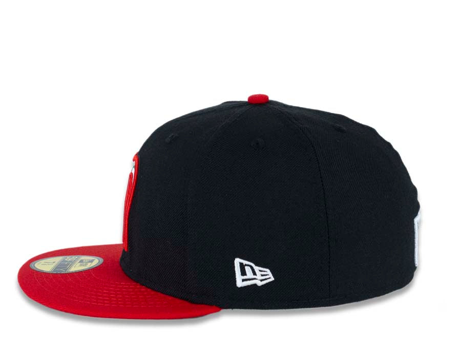 Mexico New Era WBC World Baseball Classic 59FIFTY 5950 Fitted Cap Hat Black Crown Red Visor Team Color Logo