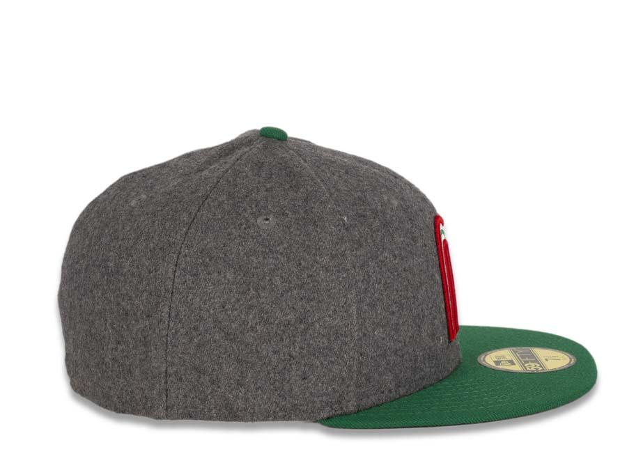 Mexico New Era WBC 59FIFTY 5950 Fitted Cap Hat Melton Dark Gray Crown Green Visor Team Color Logo