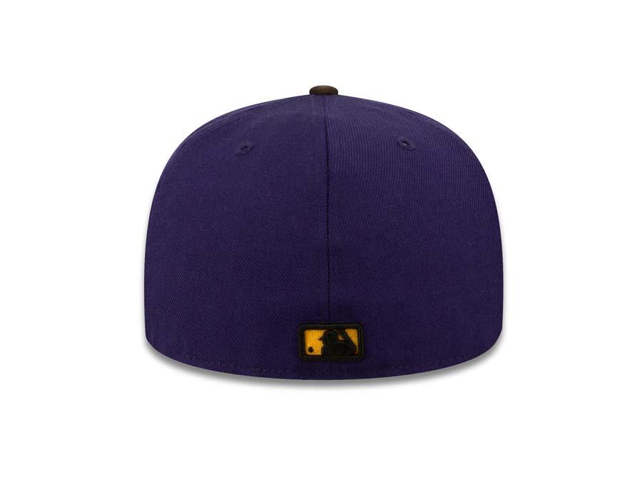 Los Angeles Dodgers New Era MLB 59FIFTY 5950 Fitted Cap Hat Purple Crown Camo Visor Yellow/Black Logo