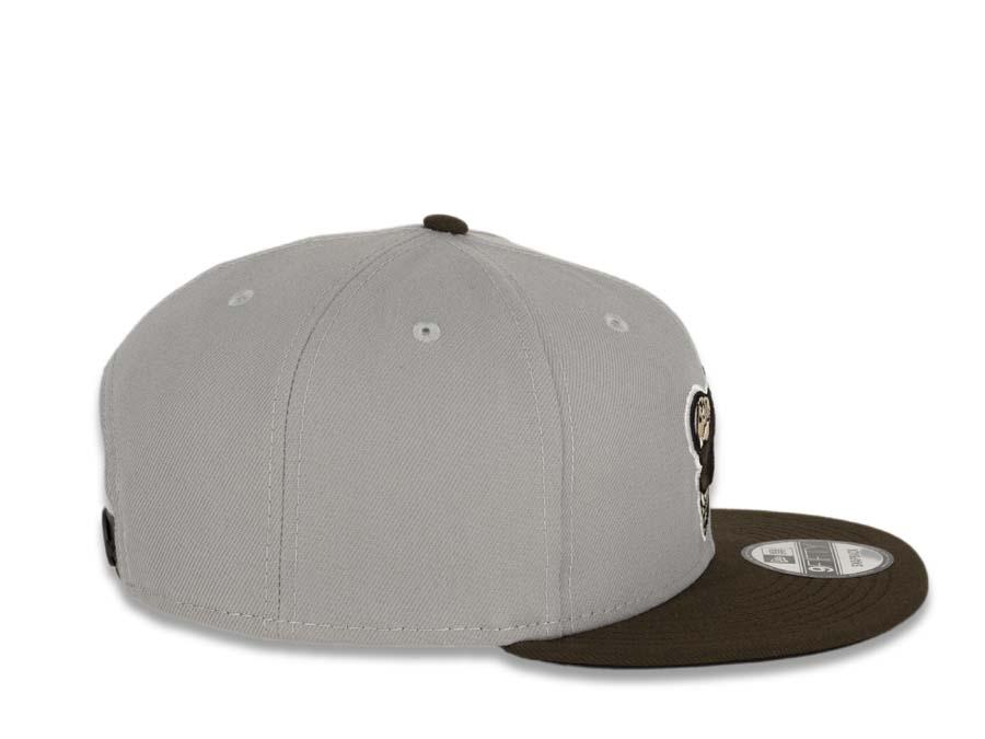 San Diego Padres New Era MLB 9Fifty 950 Snapback Cap Hat Gray Crown Brown Visor Brown/Gold/White Friar Logo