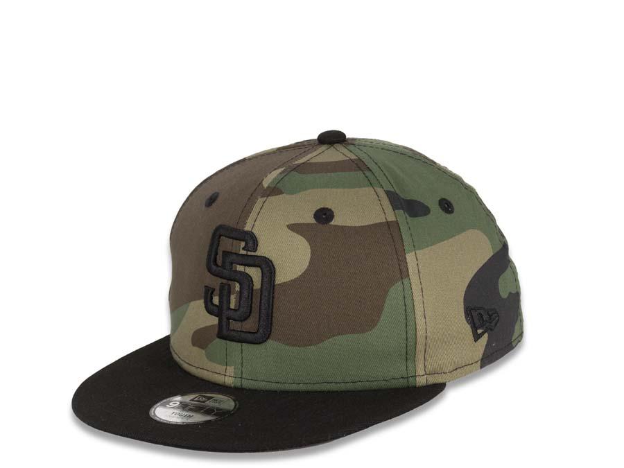 (Youth) San Diego Padres New Era MLB 9FIFTY 950 Kid Snapback Cap Hat Camo Crown Black Visor Black Logo