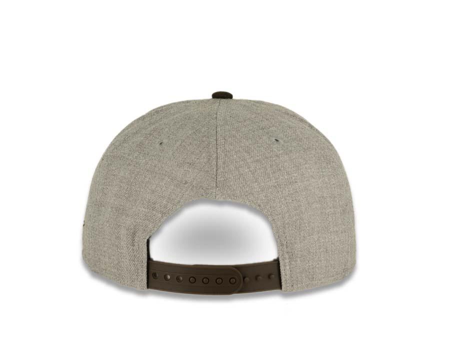 San Diego Padres New Era MLB 9FIFTY 950 Snapback Cap Hat Heather Gray Crown Brown Visor "Swinging Friar" Logo