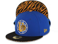 Tigres Uanl New Era 59FIFTY 5950 Fitted Circle Cap Hat Royal Blue Crown Black Visor Team Color Logo Tiger Print UV