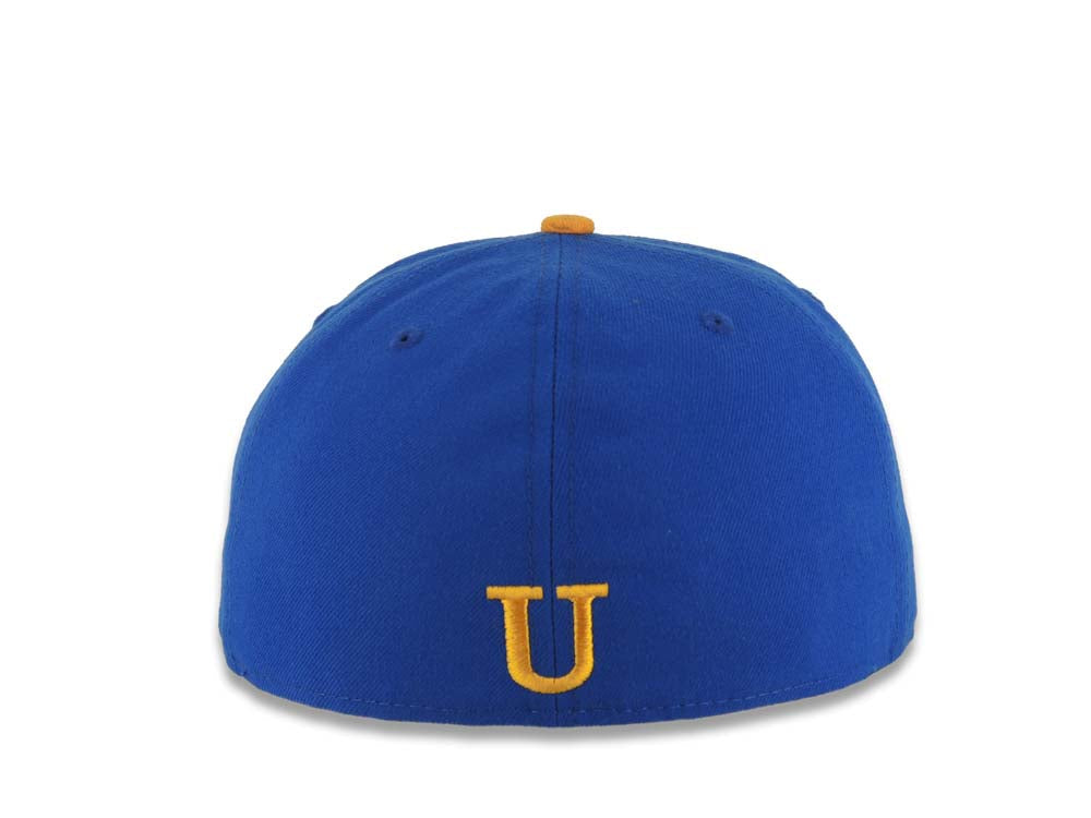 Tigres Uanl New Era 59FIFTY 5950 Fitted Circle Cap Hat Royal Blue Crown Black Visor Team Color Logo Tiger Print UV