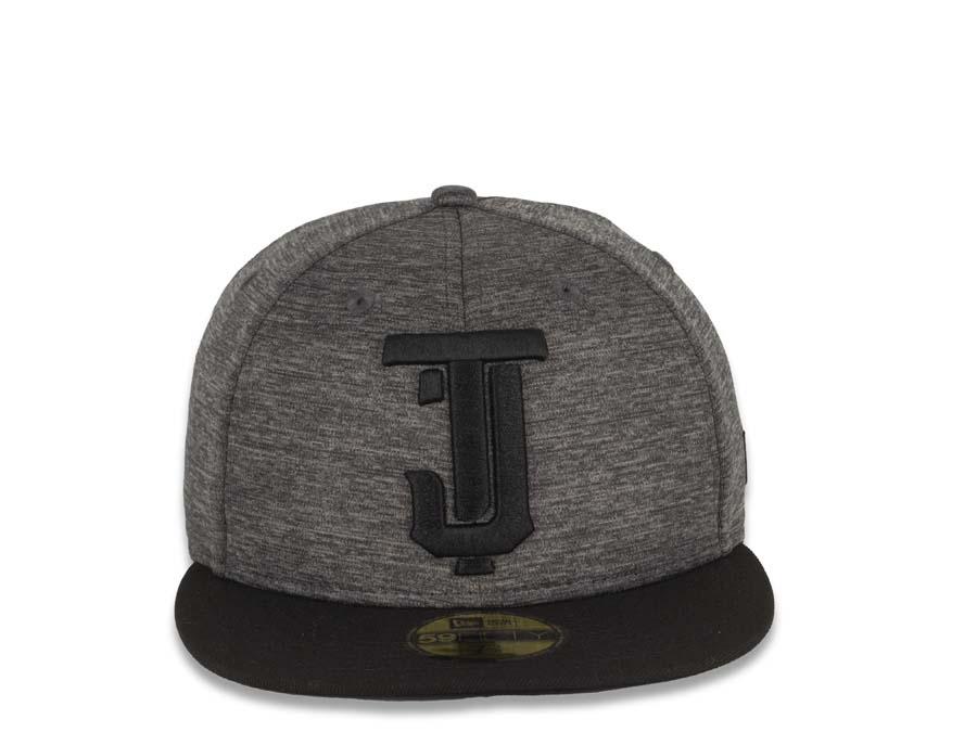 Tijuana Toros New Era LMB 59FIFTY 5950 Fitted Cap Hat Shadow Tech Dark Gray Crown Black Visor Black Logo