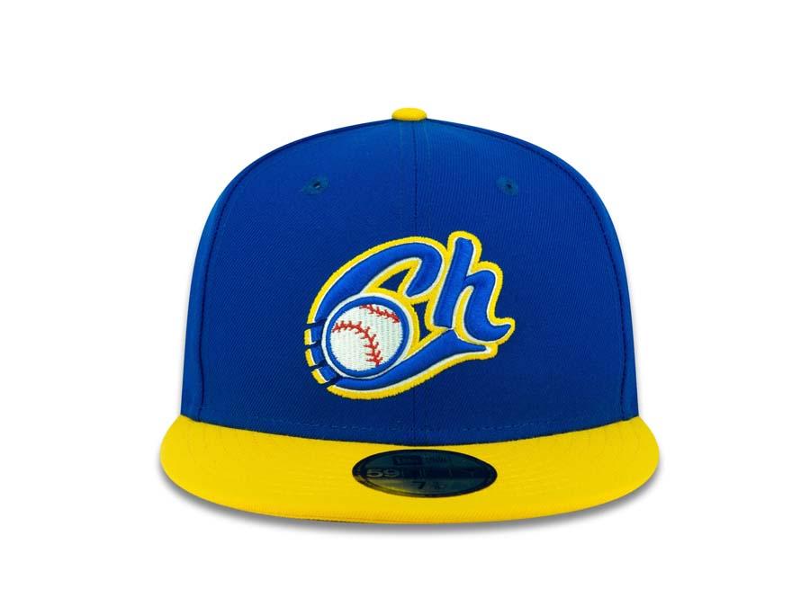 Charros de Jalisco New Era 59FIFTY 5950 Fitted Cap Hat Royal Blue Crown Yellow Visor Team Color Logo
