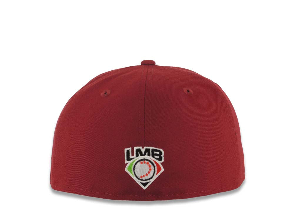 Tijuana Toros New Era LMB 59FIFTY 5950 Fitted Cap Hat Cardinal Crown Black Visor Black TJ Logo