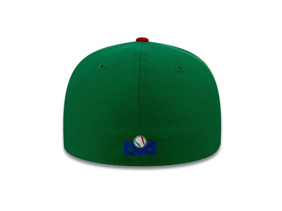 Mexico Carribean Serie New Era 59FIFTY 5950 Fitted Cap Hat Green Crown Red Visor White/Red Logo