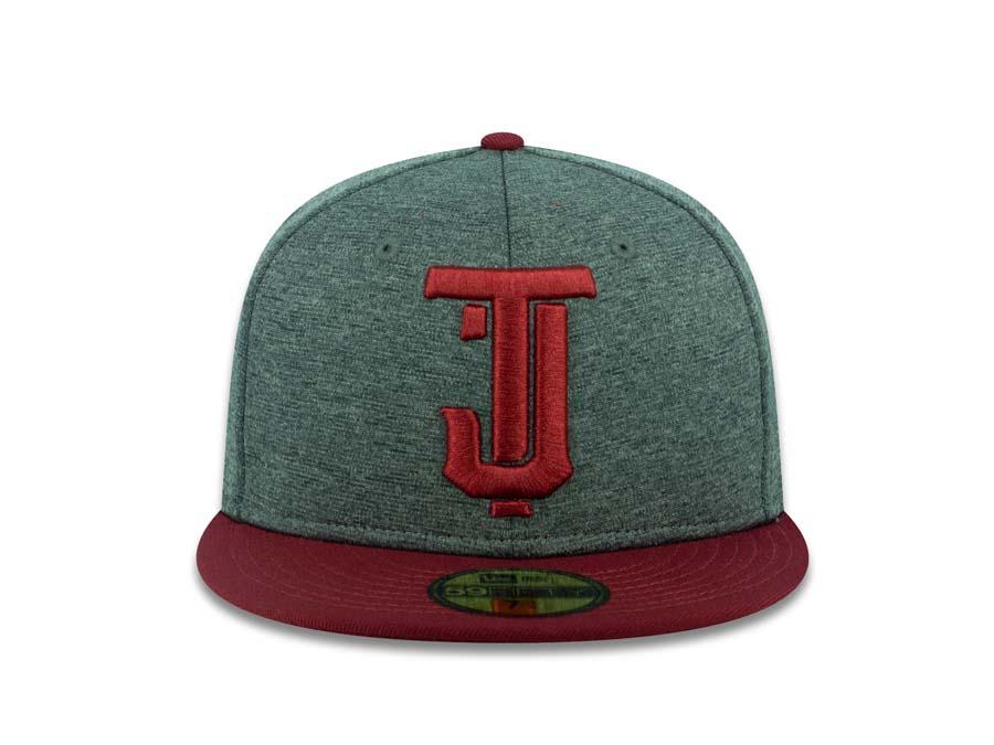 Tijuana Toros New Era LMB 59FIFTY 5950 Fitted Cap Hat Shadow Tech Dark Gray Crown Cardinal Visor Cardinal Logo