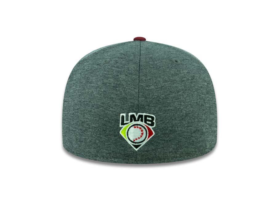 Tijuana Toros New Era LMB 59FIFTY 5950 Fitted Cap Hat Shadow Tech Dark Gray Crown Cardinal Visor Cardinal Logo