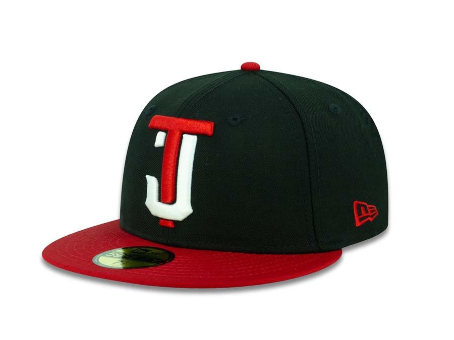 Toros de Tijuana New Era LMB 59FIFTY 5950 Fitted Cap Hat Black Crown Red Visor Red/White Logo