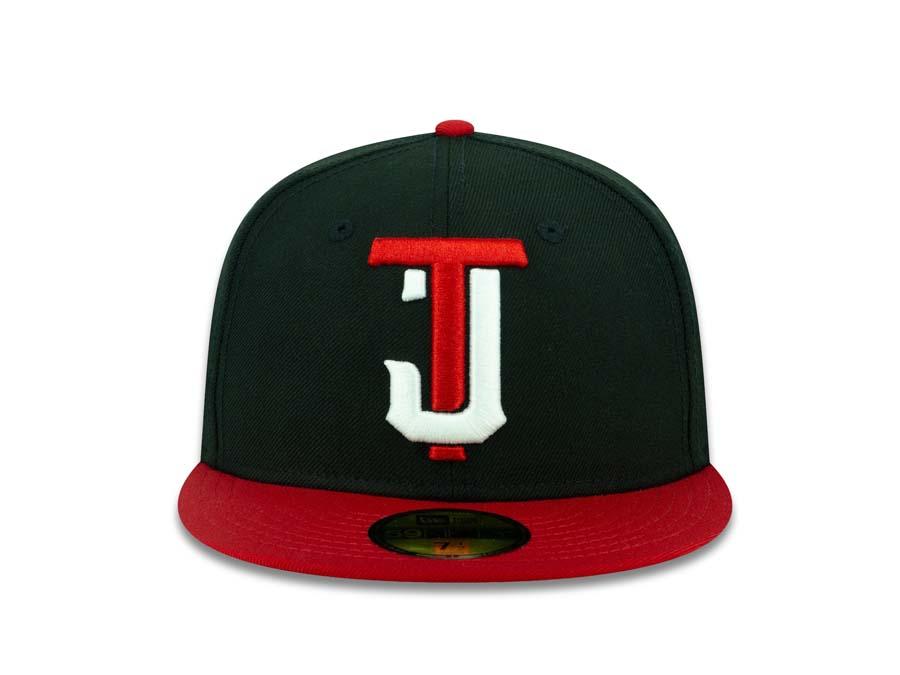 Toros de Tijuana New Era LMB 59FIFTY 5950 Fitted Cap Hat Black Crown Red Visor Red/White Logo
