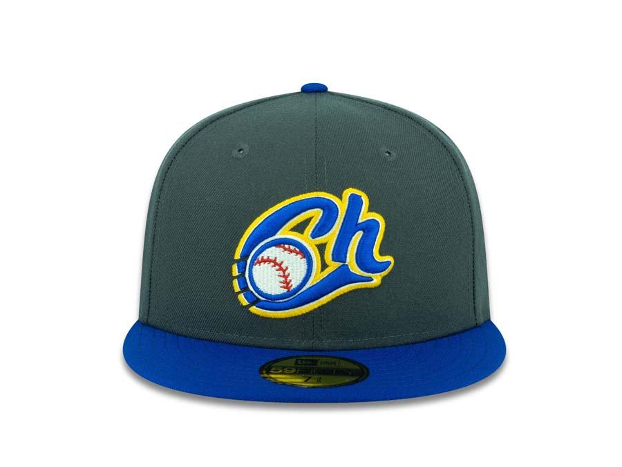Charros de Jalisco New Era 59FIFTY 5950 Fitted Cap Hat Dark Gray Crown Royal Blue Visor Team Color Logo