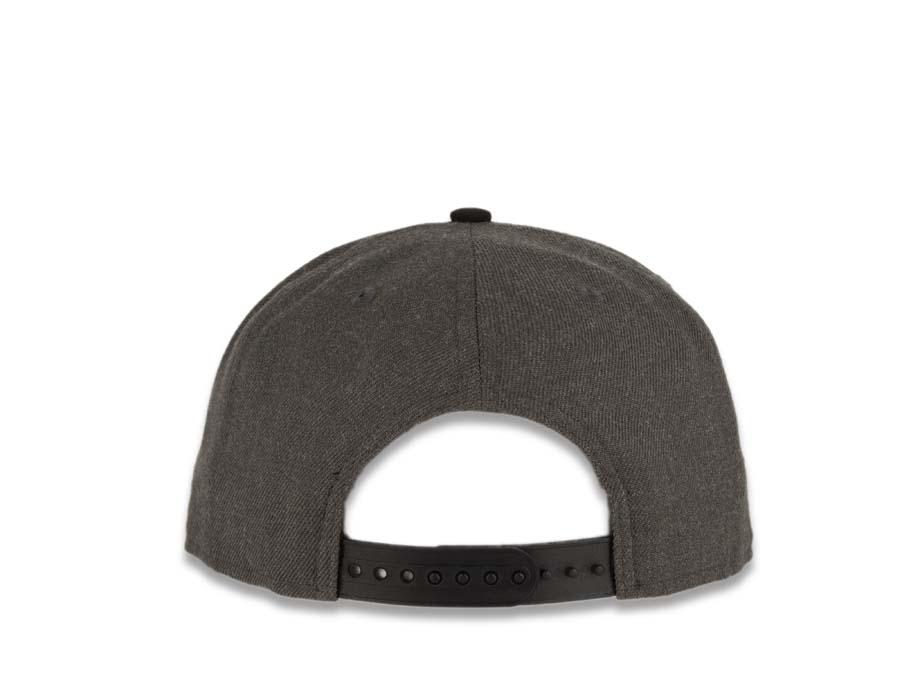 Tijuana Toros New Era Mexican Pacific League 9Fifty 950 Original Fit Snapback Cap Hat Heather Graphite Crown Black Visor Black "TIJUANA" Text Logo