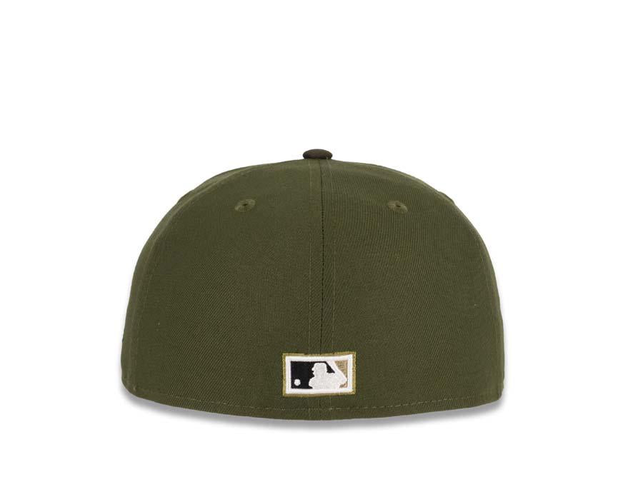 San Diego Padres New Era MLB 59Fifty 5950 Fitted Cap Hat Green Crown Camo Visor White/Orange Logo Black UV