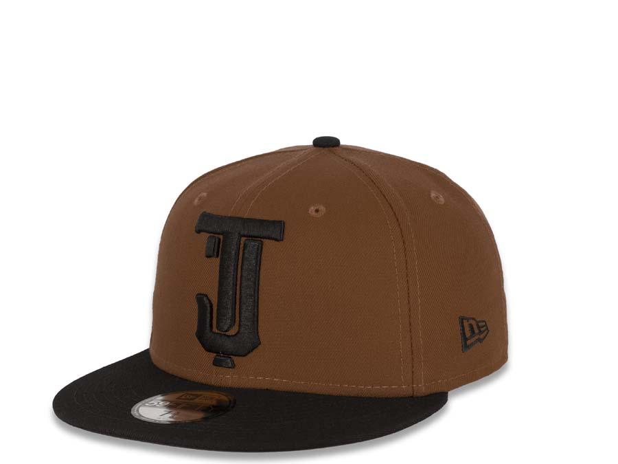 Tijuana Toros New Era Mexican Baseball League 59Fifty 5950 Fitted Cap Hat Wheat Crown Black Visor Black Logo Black UV