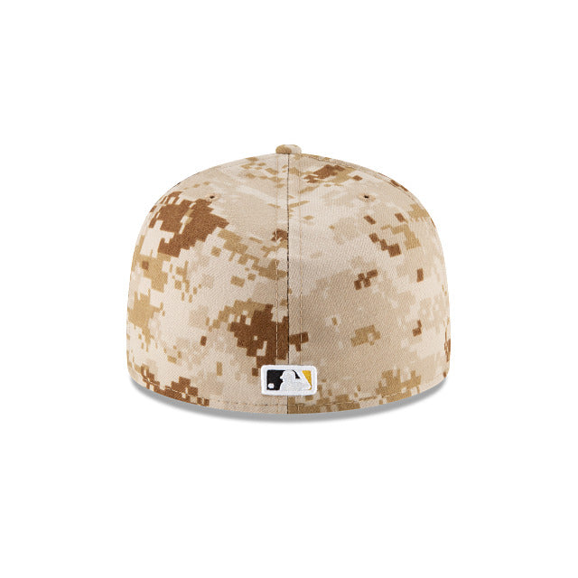 Pittsburgh Pirates New Era MLB 59FIFTY 5950 Fitted Cap Hat Camo Digital Crown Black Visor Black/Yellow Logo