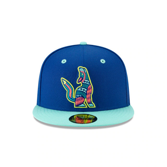 Hillsboro Sonadores Copa de la Diversion New Era 59FIFTY 5950 Fitted Cap Hat Royal Blue Crown Blue Tint Visor Blue Tint/Yellow Logo