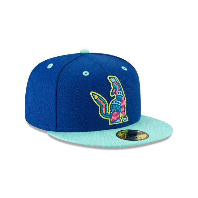 Hillsboro Sonadores Copa de la Diversion New Era 59FIFTY 5950 Fitted Cap Hat Royal Blue Crown Blue Tint Visor Blue Tint/Yellow Logo