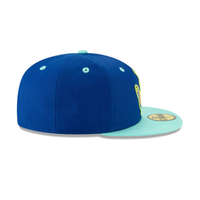 Hillsboro Sonadores Copa de la Diversion New Era 59FIFTY 5950 Fitted Cap Hat Royal Blue Crown Blue Tint Visor Blue Tint/Yellow Logo