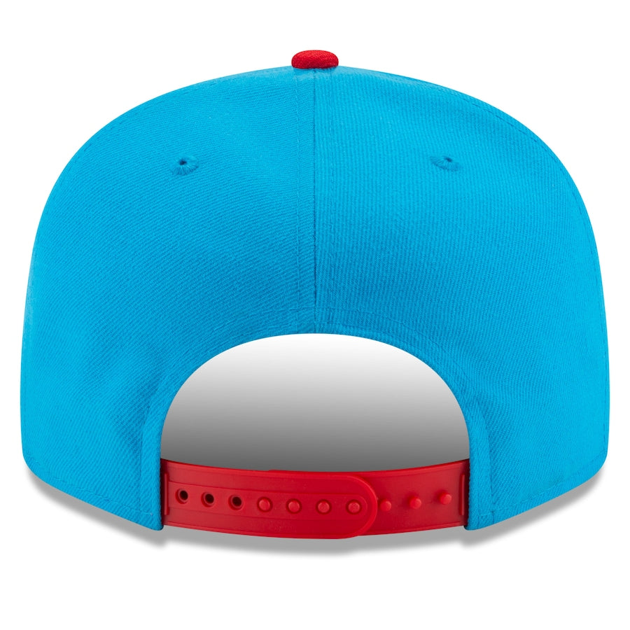 Miami Marlins New Era MLB 9FIFTY 950 Snapback Cap Hat Blue Crown Red Visor Blue/Red Logo (2022 City Connect)