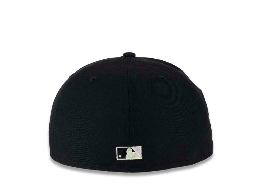 San Diego Padres New Era MLB 59FIFTY 5950 Fitted Cap Hat Black Crown Pink Visor Yellow “Batting Friar” Retro Logo 1992 All-Star Game Side Patch