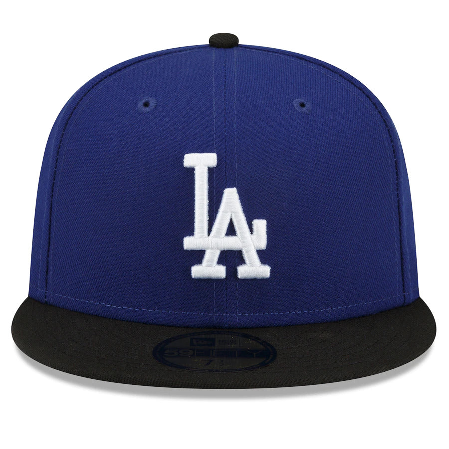Los Angeles Dodgers New Era MLB 59FIFTY 5950 Fitted Cap Hat Royal Blue Crown Black Visor White Logo (2022 City Connect)