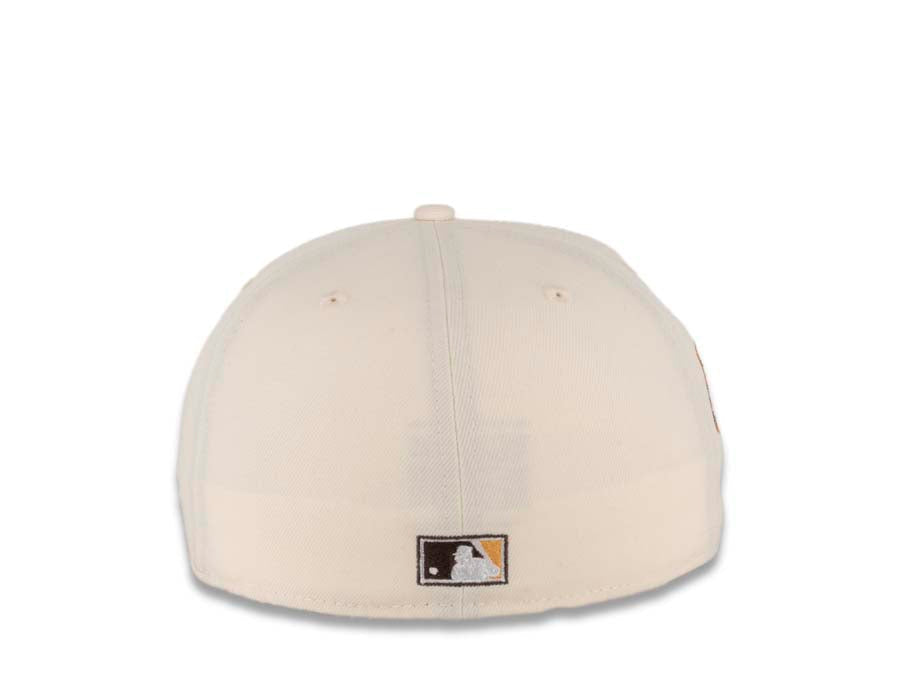 San Diego Padres New Era MLB 59FIFTY 5950 Fitted Cap Hat Cream Crown Brown Visor Brown "Batting Friar" Retro Logo 1992 All-Star Game Side Patch