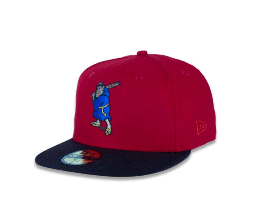San Diego Padres New Era MLB 59FIFTY 5950 Fitted Cap Hat Red Crown Dark Brown Visor Blue/Brown/Yellow Batting Friar Logo 1992 All-Star Game Side Patch