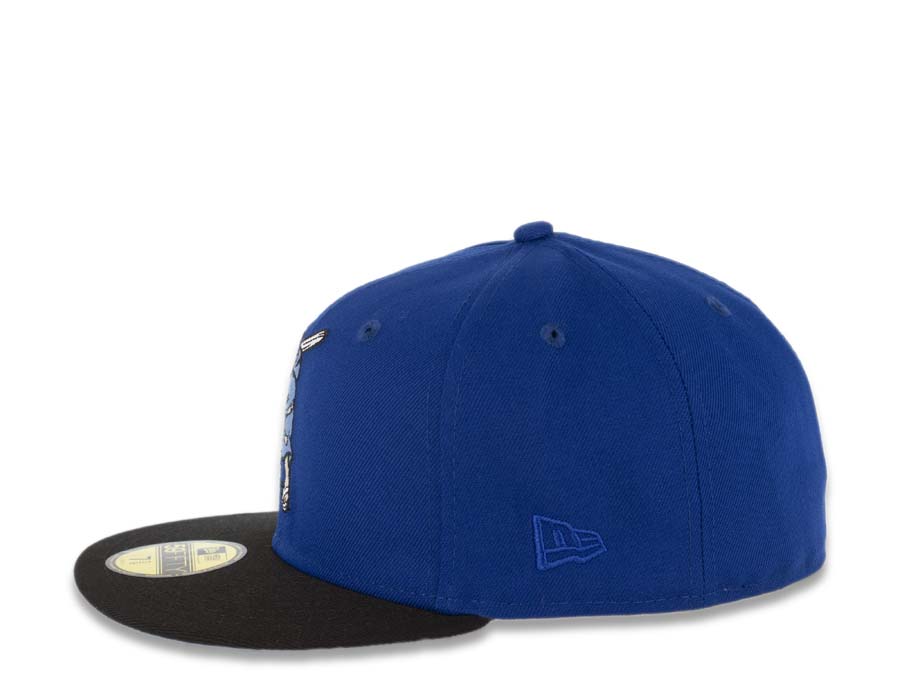 San Diego Padres New Era MLB 59FIFTY 5950 Fitted Cap Hat Royal Crown Black Visor Sky Blue/Peach Batting Friar Logo 1992 All-Star Game Side Patch