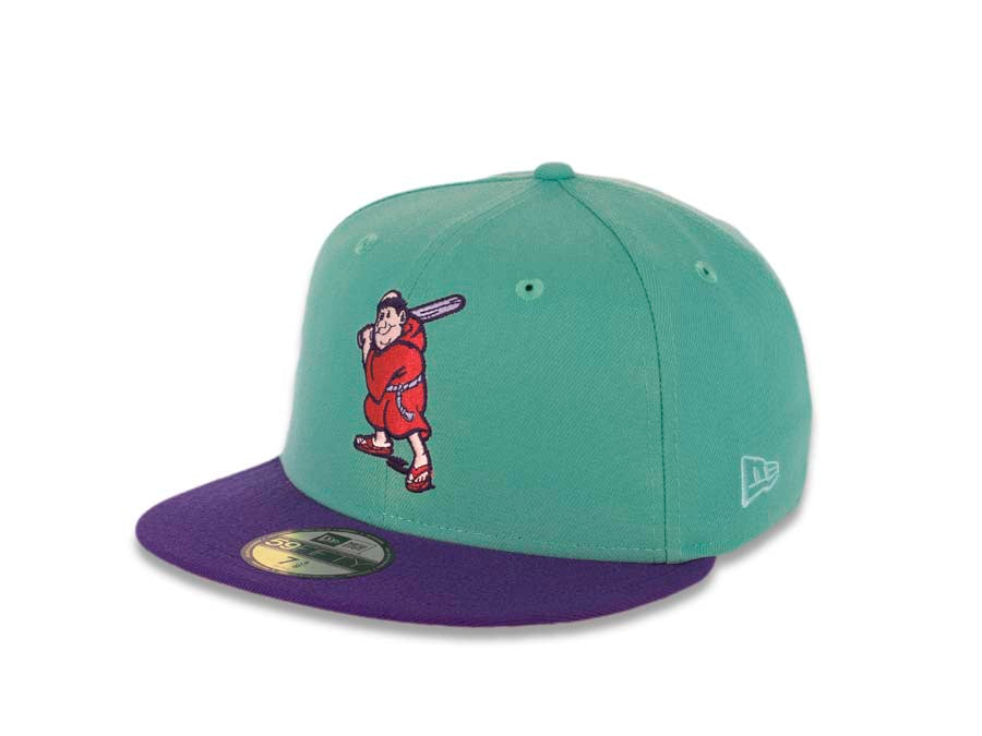 San Diego Padres New Era MLB 59FIFTY 5950 Fitted Cap Hat Clear Mint Green Crown Purple Visor Lava Red Batting Friar Logo 1992 All-Star Game Side Patch